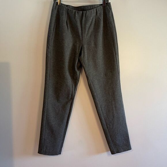 J. Jill Ponte Slim Leg Dark Heather Gray Pant | SZ M - Picture 3 of 11